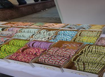 Delhi glass beads in Sangam Vihar